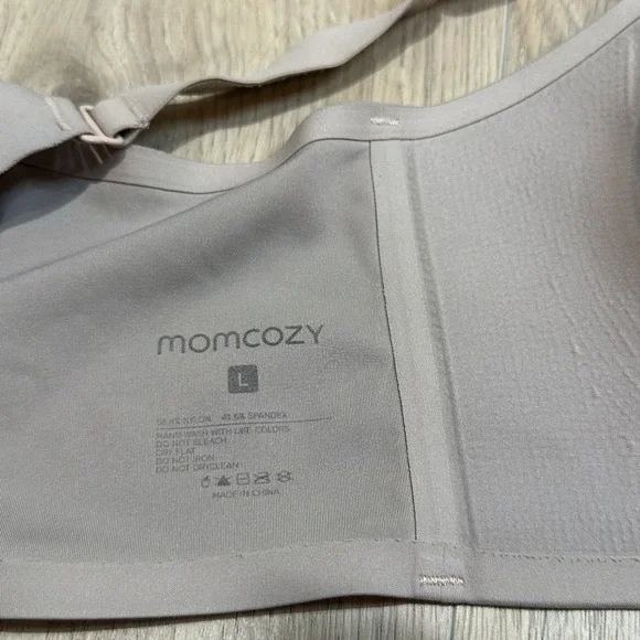 Momcozy Nursing Bra L Beige Maternity Breastfeeding Pumping Comfort - Picture 5 of 5